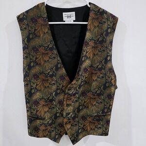 Museum Of Fine Arts Boston Silk Mens Waistcoat Vest Size Medium Paisley Regency